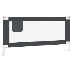 vidaXL Sponda Letto Sicurezza Bambini Grigio Scuro 180x25 cm Tessuto