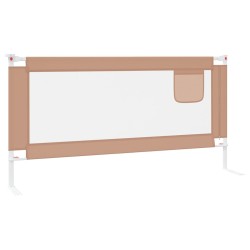 vidaXL Sponda Letto di Sicurezza per Bambini Tortora 180x25 cm Tessuto