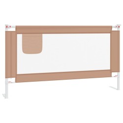 vidaXL Sponda Letto di Sicurezza per Bambini Tortora 150x25 cm Tessuto