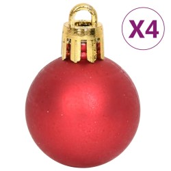 vidaXL Set Addobbi di Natale 64 pz Rosso e Bianco