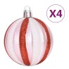 vidaXL Set Addobbi di Natale 65 pz Rosa/Rosso/Bianco