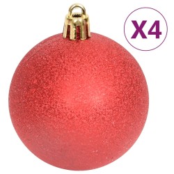 vidaXL Set Addobbi di Natale 108 pz Rosso e Bianco