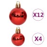 vidaXL Set Addobbi di Natale 108 pz Rosso e Bianco