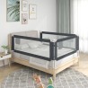 vidaXL Sponda Letto Sicurezza Bambini Grigio Scuro 100x25 cm Tessuto