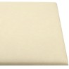 Pannelli Murali 12 pz Crema 90x15 cm in Similpelle 1,62 m²