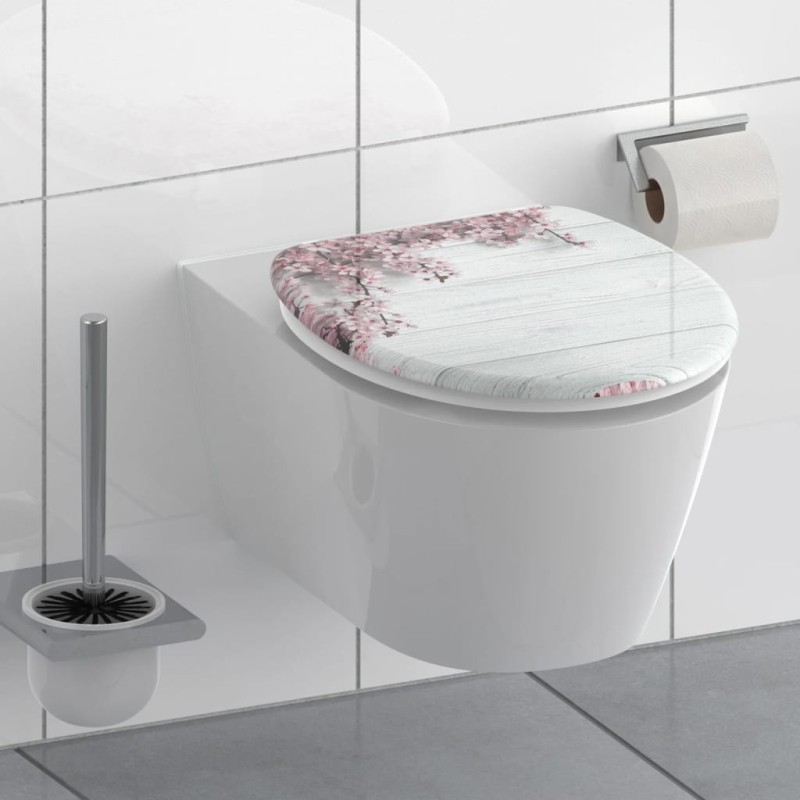 SCHÜTTE Tavoletta WC con Chiusura Ammortizzata FLOWERS & WOOD