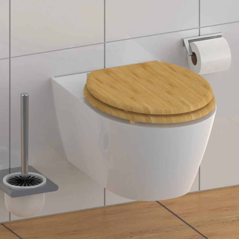 SCHÜTTE Tavoletta WC con Chiusura Ammortizzata NATURAL BAMBOO