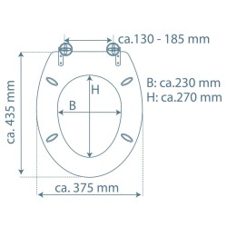 SCHÜTTE Tavoletta WC con Chiusura Ammortizzata MARMOR STONE