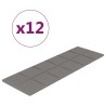 Pannelli Murali 12 pz Grigio Chiaro 90x30 cm Tessuto 3,24 m²