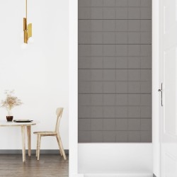 Pannelli Murali 12 pz Grigio Chiaro 90x30 cm Tessuto 3,24 m²