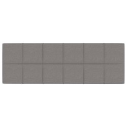 Pannelli Murali 12 pz Grigio Chiaro 90x30 cm Tessuto 3,24 m²