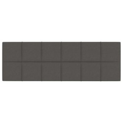 Pannelli Murali 12 pz Grigio Scuro 90x30 cm Tessuto 3,24 m²