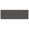 Pannelli Murali 12 pz Grigio Scuro 90x30 cm Tessuto 3,24 m²