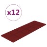 Pannelli Murali 12 pz Rosso Vino 90x30 cm in Tessuto 3,24 m²