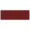 Pannelli Murali 12 pz Rosso Vino 90x30 cm in Tessuto 3,24 m²