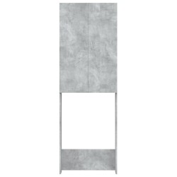 vidaXL Mobile per Lavatrice Grigio Cemento 64x25,5x190cm 