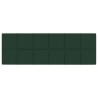 Pannelli Murali 12 pz Verde Scuro 90x30 cm in Tessuto 3,24 m²