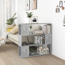 vidaXL Libreria/Divisorio Grigio Cemento 100x24x94 cm