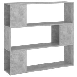 vidaXL Libreria/Divisorio Grigio Cemento 100x24x94 cm