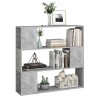 vidaXL Libreria/Divisorio Grigio Cemento 100x24x94 cm