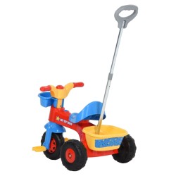 vidaXL Triciclo per Bambini con Maniglione Multicolore