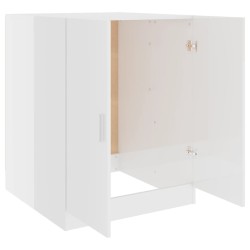 vidaXL Mobile per Lavatrice Bianco Lucido 71x71,5x91,5 cm