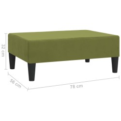 vidaXL Poggiapiedi Verde Chiaro 78x56x32 cm in Velluto