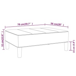 vidaXL Poggiapiedi Marrone 78x56x32 cm in Tessuto