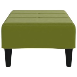 vidaXL Poggiapiedi Verde Chiaro 78x56x32 cm in Velluto