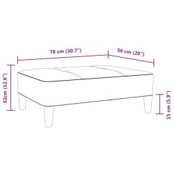 vidaXL Poggiapiedi Crema 78x56x32 cm in Similpelle