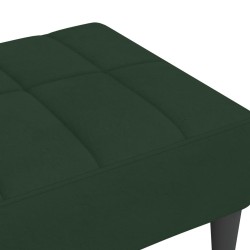 vidaXL Poggiapiedi Verde Scuro 78x56x32 cm in Velluto