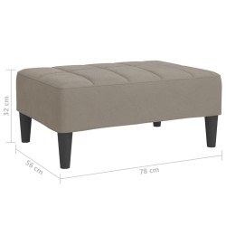 vidaXL Poggiapiedi Grigio Chiaro 78x56x32 cm in Velluto