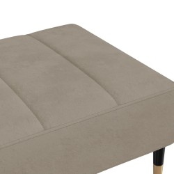 vidaXL Poggiapiedi Grigio Chiaro 78x56x32 cm in Velluto