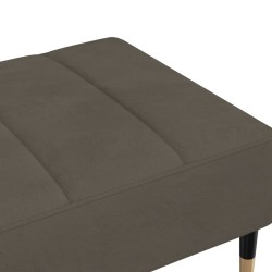 vidaXL Poggiapiedi Grigio Scuro 78x56x32 cm in Velluto