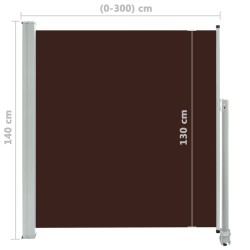    Tenda da Sole Laterale Retrattile per Patio 140x300cm Marrone