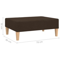 vidaXL Poggiapiedi Marrone Scuro 78x56x32 cm in Tessuto