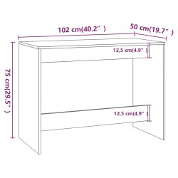 vidaXL Set da Pranzo 3 pz Nero in Truciolato