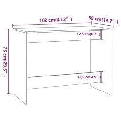 vidaXL Set da Pranzo 3 Pz Bianco Lucido in Truciolato