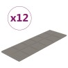 Pannelli Murali 12 pz Grigio Chiaro 90x30 cm Velluto 3,24 m²