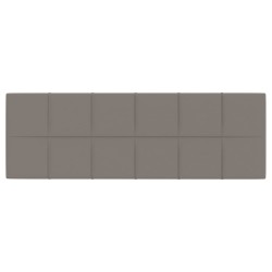 Pannelli Murali 12 pz Grigio Chiaro 90x30 cm Velluto 3,24 m²