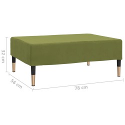 vidaXL Poggiapiedi Verde Chiaro 78x56x32 cm in Velluto