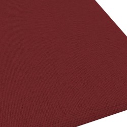 Pannelli Murali 12 pz Rosso Vino 30x30 cm in Tessuto 1,08 m²