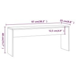 vidaXL Set da Pranzo 3 pz Bianco in Legno ingegnerizzato