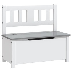 vidaXL Set Tavolo e Sedie per Bambini 4 Pezzi Bianco e Grigio in MDF