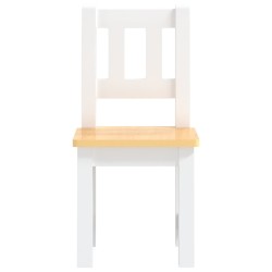 vidaXL Set Tavolo e Sedie per Bambini 3 Pezzi Bianco e Beige in MDF