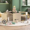 vidaXL Set Tavolo e Sedia per Bambini 3 pz Auto Fuoristrada in MDF