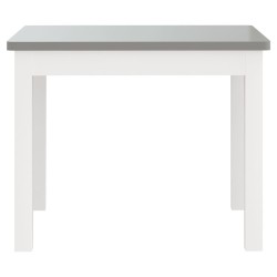 vidaXL Set Tavolo e Sedie per Bambini 3 Pezzi Bianco e Grigio in MDF