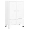 vidaXL Armadio Industriale Bianco 67x35x107 cm in Acciaio