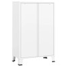 vidaXL Armadio Industriale Bianco 67x35x107 cm in Acciaio