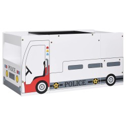 vidaXL Set Tavolo e Sedia per Bambini 3 pz Design Auto Polizia in MDF